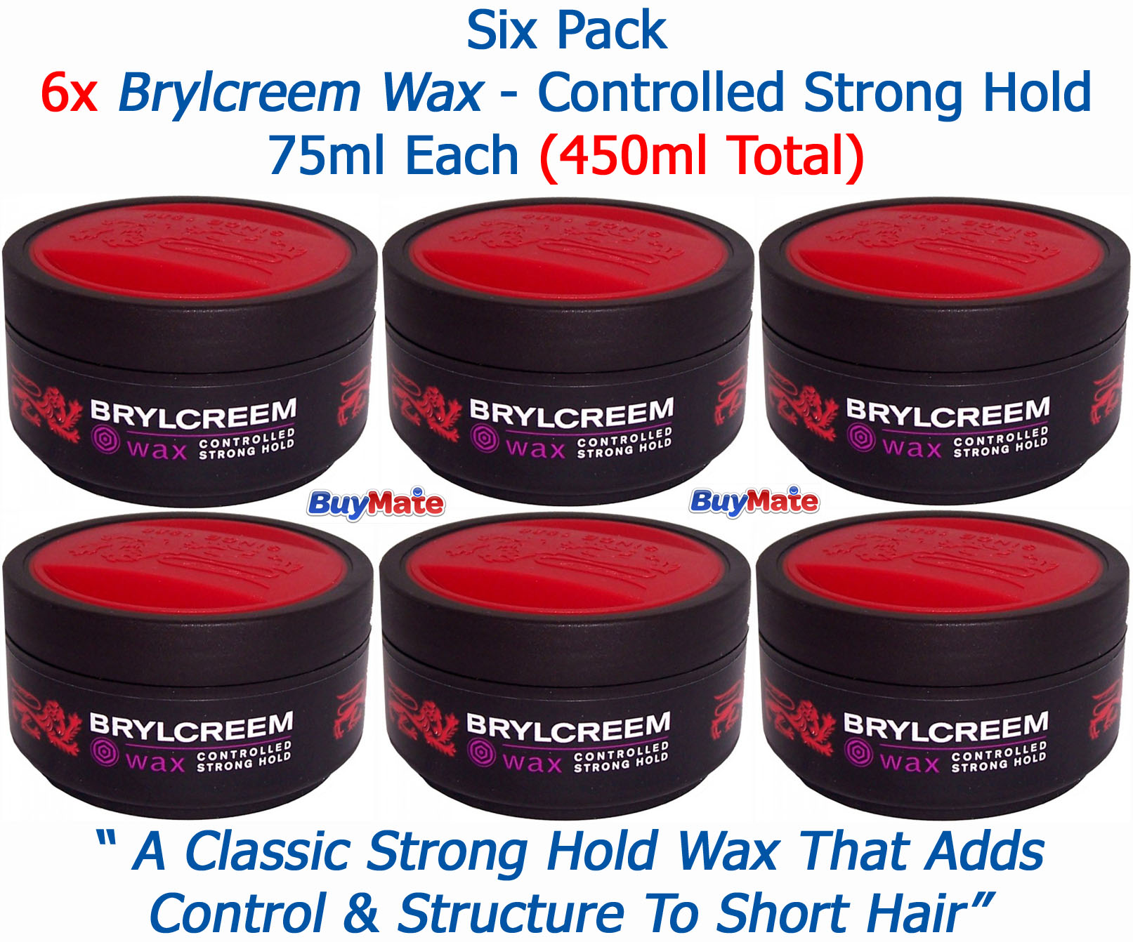 Brylcreem Wax Controlled Strong Hold Classic Short Hair Styling NEW
