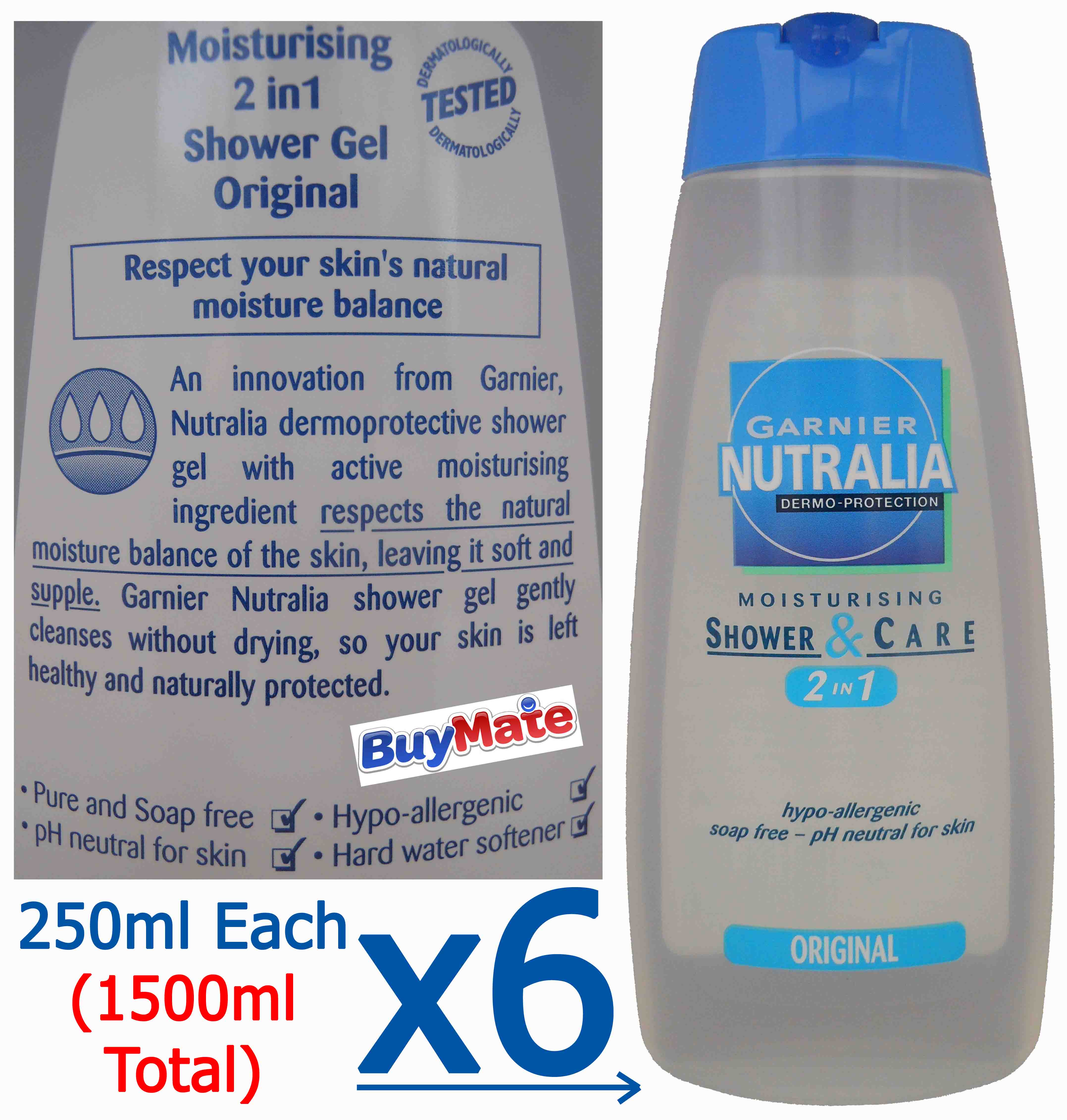 Garnier Nutralia Dermo Protection Original Moisturising Shower Gel Care