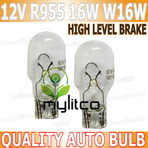 2 x Clear 921 Car Tail Rear High Brake Light Lamp Bulb 12v 16w T15