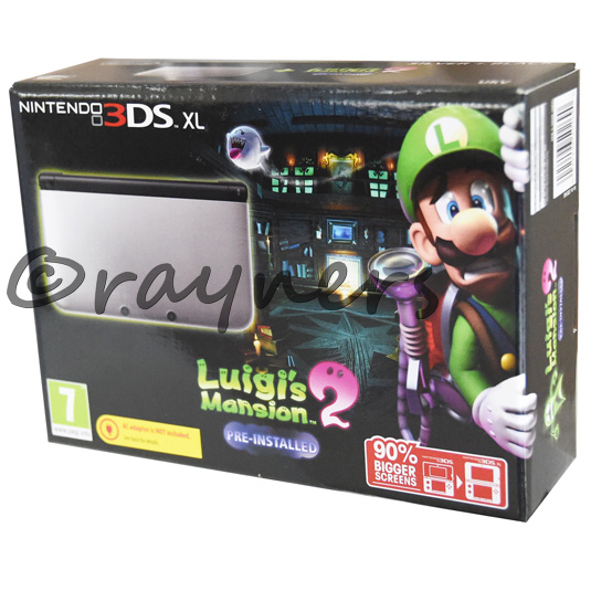 NEW Nintendo 3DS XL Edition Console Silver Luigi'S Mansion 2