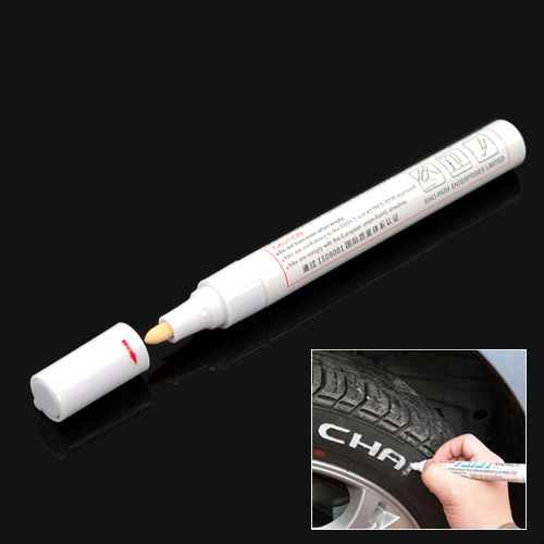 White Permanent Car Tyre Marker Pen Paint Motorcycle Bike Universal