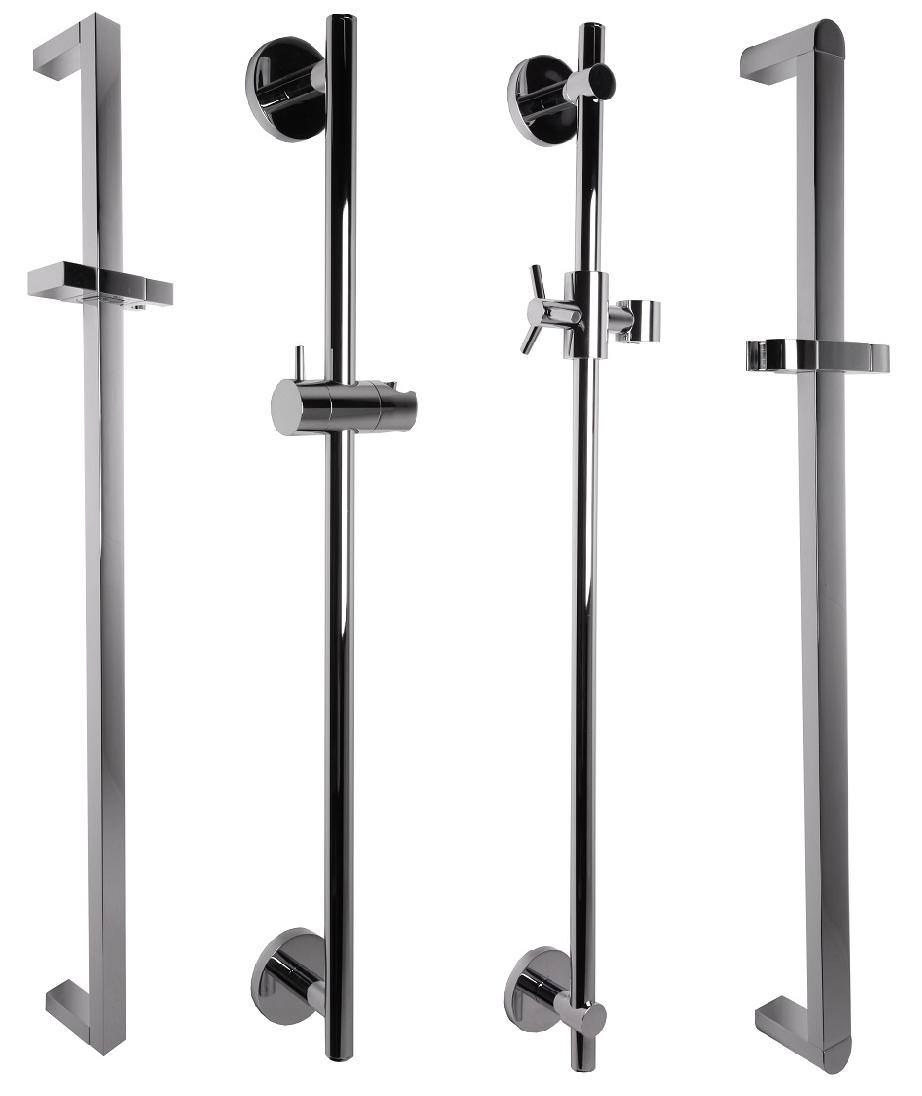 ROUND SQUARE OVAL SOLID CHROME HAND SHOWER RISER BAR RAIL KIT NEW eBay